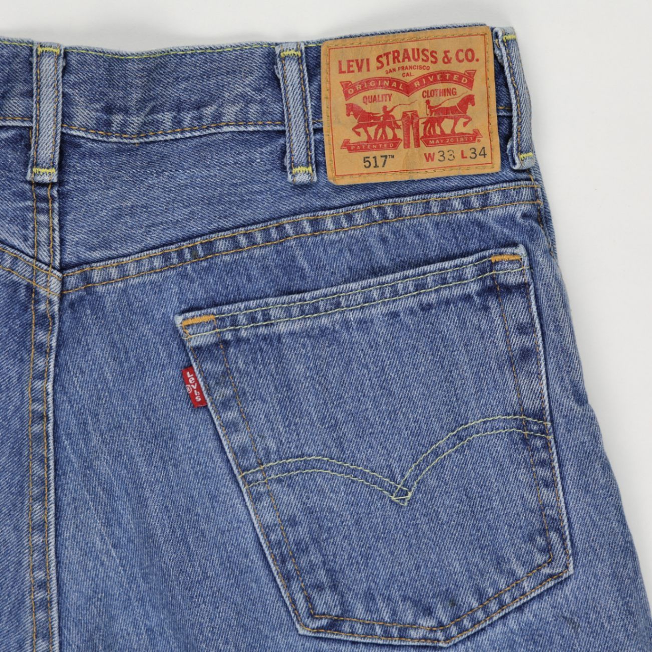 Levi's 517 Vintage Denim Cut-Off Shorts Blue W33 L34 Cotton