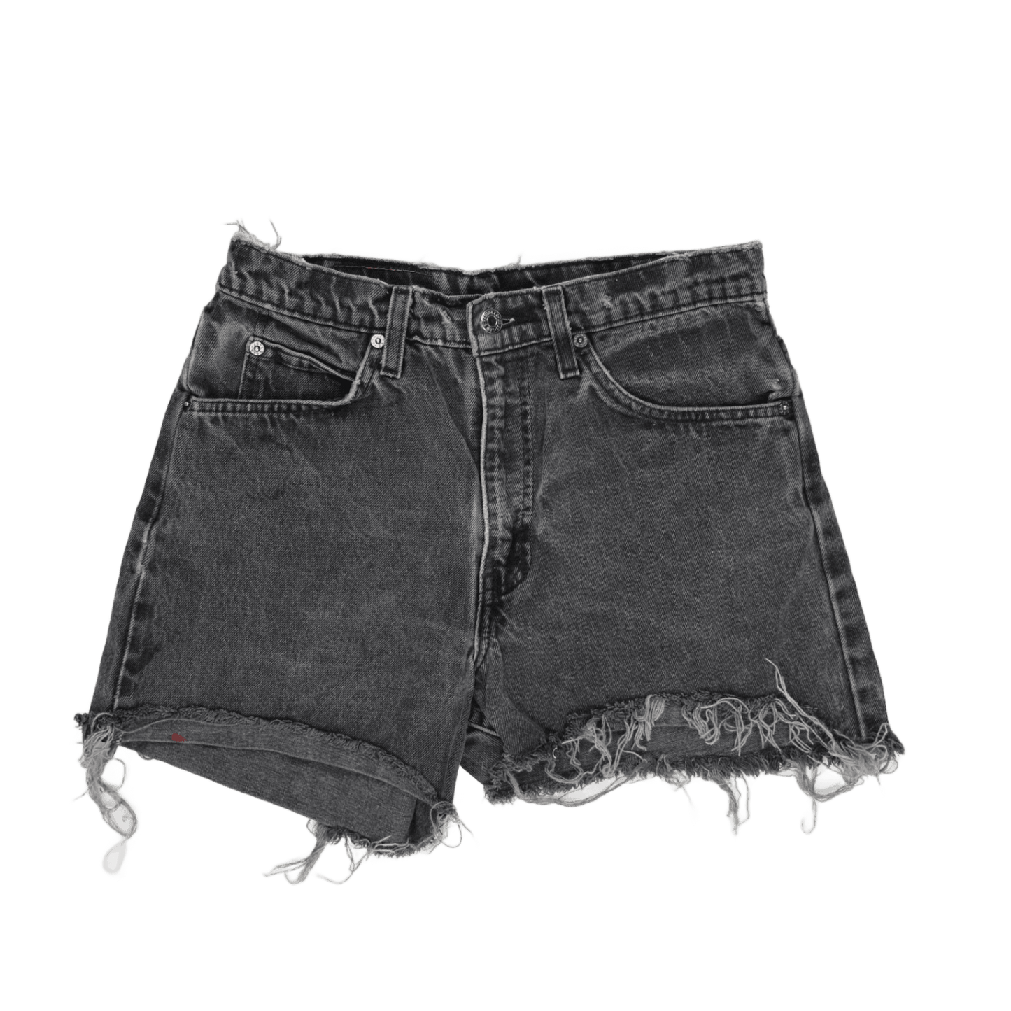 Levi's 550 Vintage Black Denim Cut Off Shorts W31 L32 Cotton