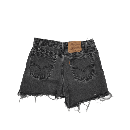 Levi's 550 Vintage Black Denim Cut Off Shorts W31 L32 Cotton