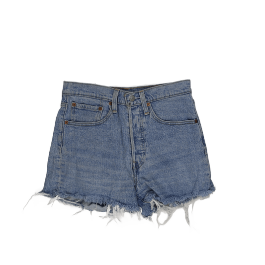 Levi's 501 Women's Vintage High Waisted Distressed Denim Shorts Light Blue W31 100% Cotton