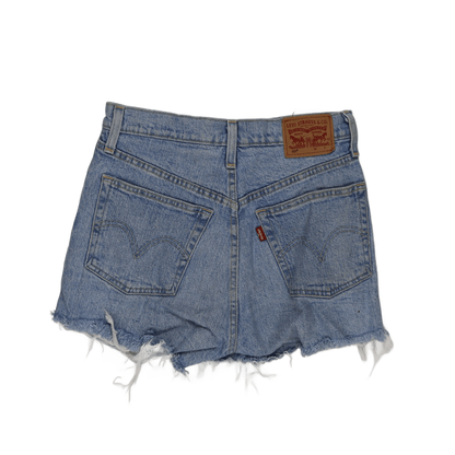 Levi's 501 Women's Vintage High Waisted Distressed Denim Shorts Light Blue W31 100% Cotton