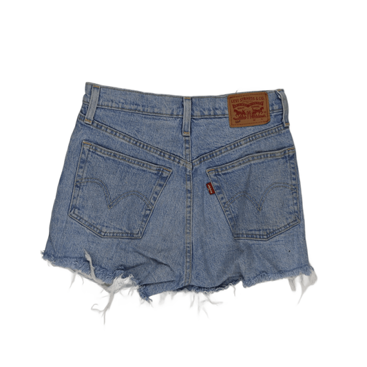 Levi's 501 Women's Vintage High Waisted Distressed Denim Shorts Light Blue W31 100% Cotton