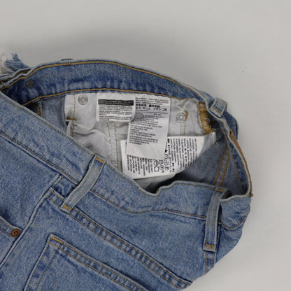 Levi's 501 Women's Vintage High Waisted Distressed Denim Shorts Light Blue W31 100% Cotton