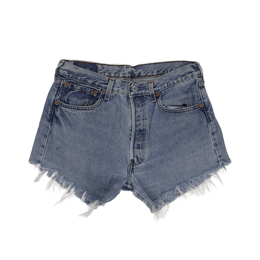 Levi's 501 Vintage Denim Shorts Light Blue Size 32 100 Cotton Womens