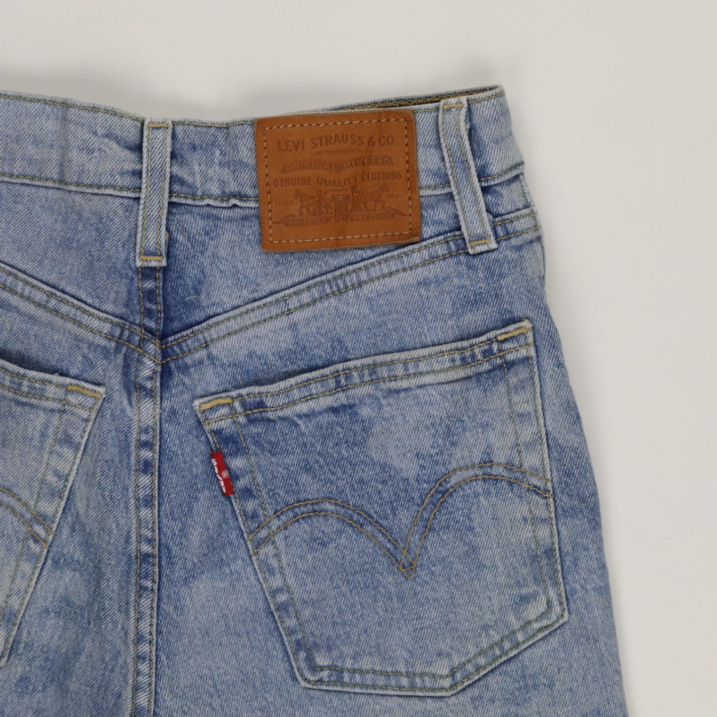 Levi's Vintage High-Waisted Denim Shorts Light Blue W27 100 Cotton