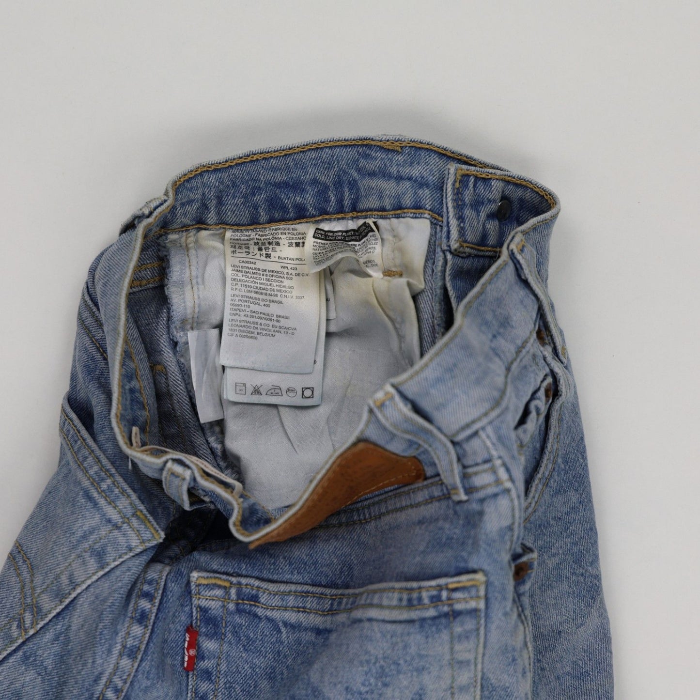 Levi's Vintage High-Waisted Denim Shorts Light Blue W27 100 Cotton