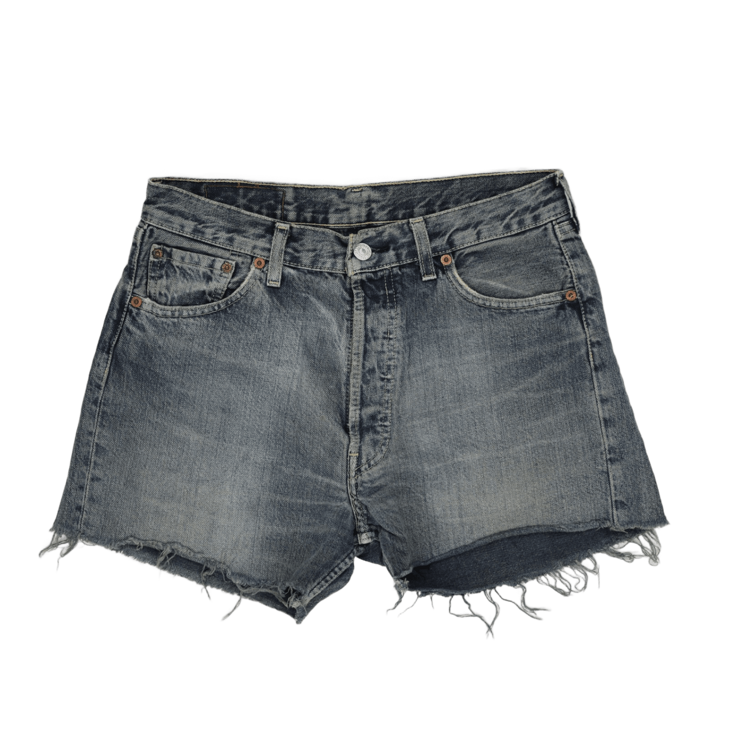 Levi's 501 Vintage Blue Denim Cut Off Shorts W30 Cotton