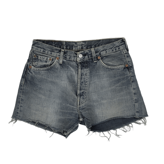 Levi's 501 Vintage Blue Denim Cut Off Shorts W30 Cotton