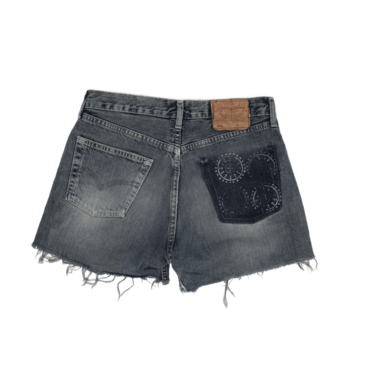 Levi's 501 Vintage Blue Denim Cut Off Shorts W30 Cotton