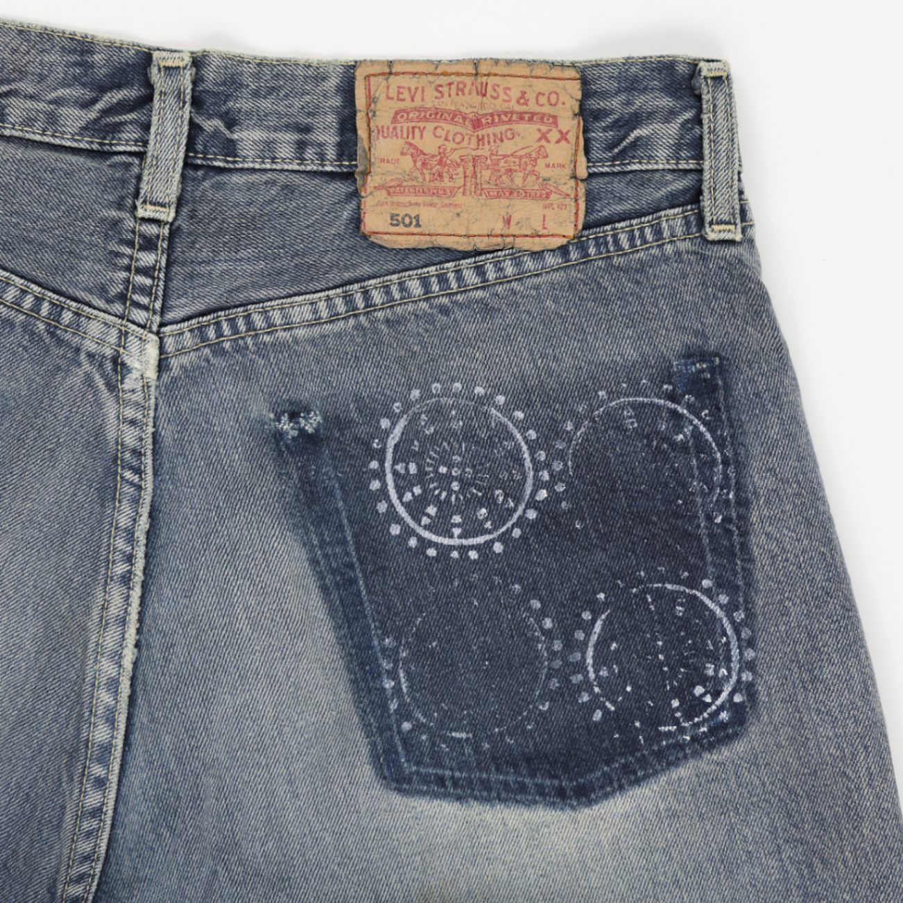 Levi's 501 Vintage Blue Denim Cut Off Shorts W30 Cotton