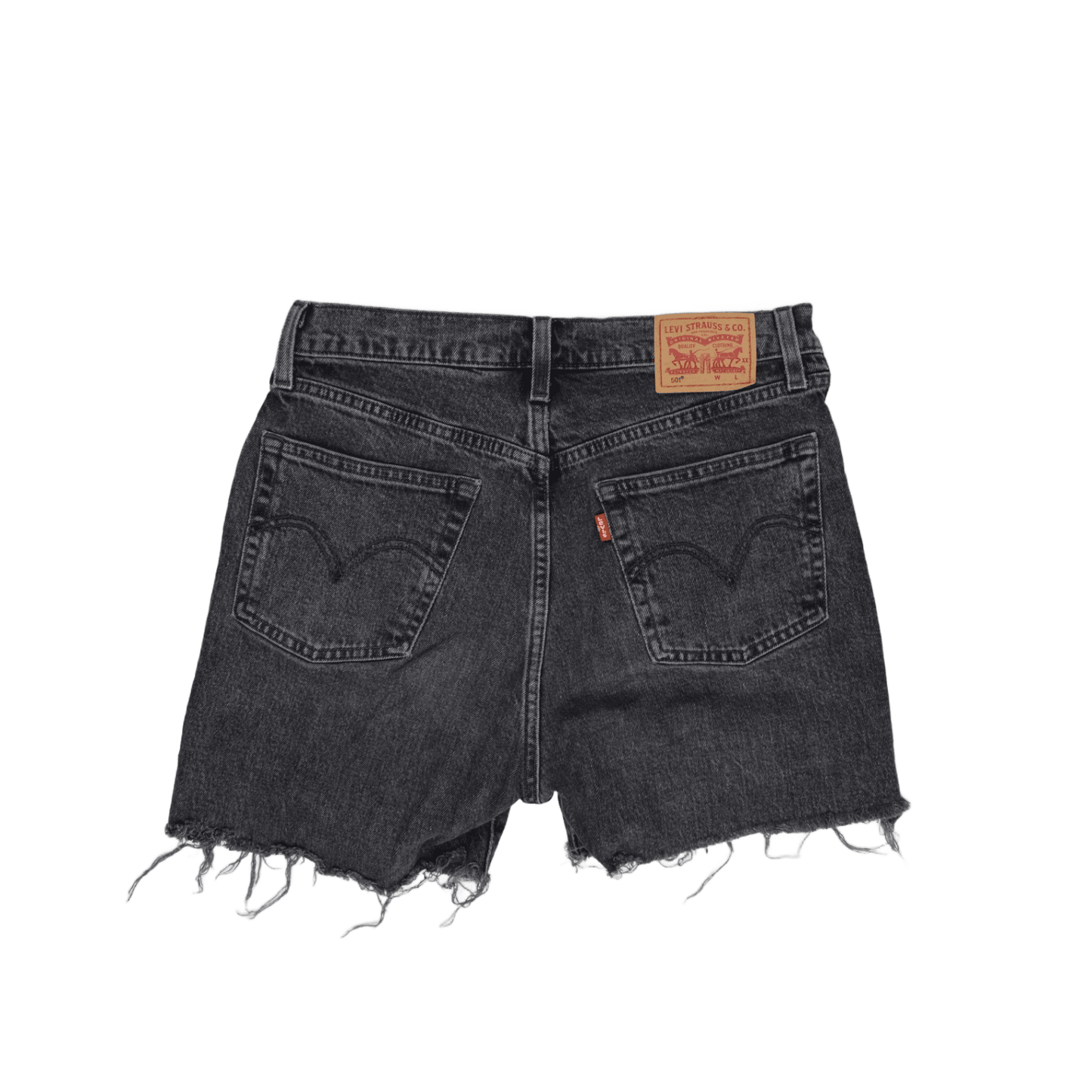 Levi's 501 Vintage Black Denim Cut Off Shorts W34 Cotton