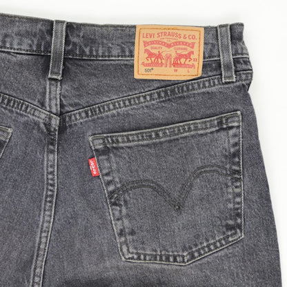 Levi's 501 Vintage Black Denim Cut Off Shorts W34 Cotton
