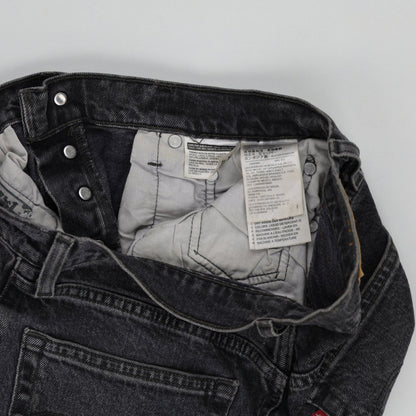 Levi's 501 Vintage Black Denim Cut Off Shorts W34 Cotton