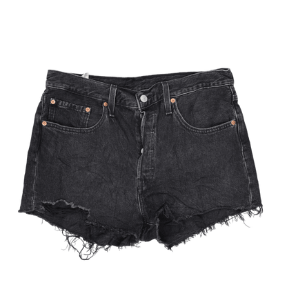 Levi's 501 Women's Black High Waisted Cut Off Shorts W31 Cotton Vintage