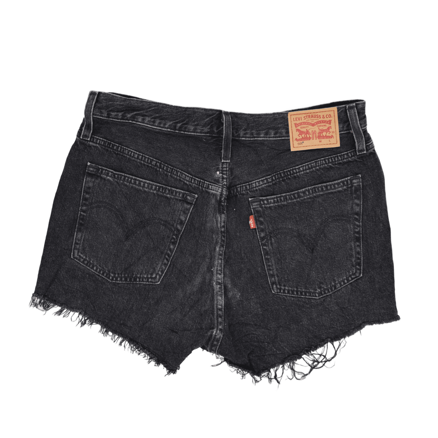 Levi's 501 Women's Black High Waisted Cut Off Shorts W31 Cotton Vintage