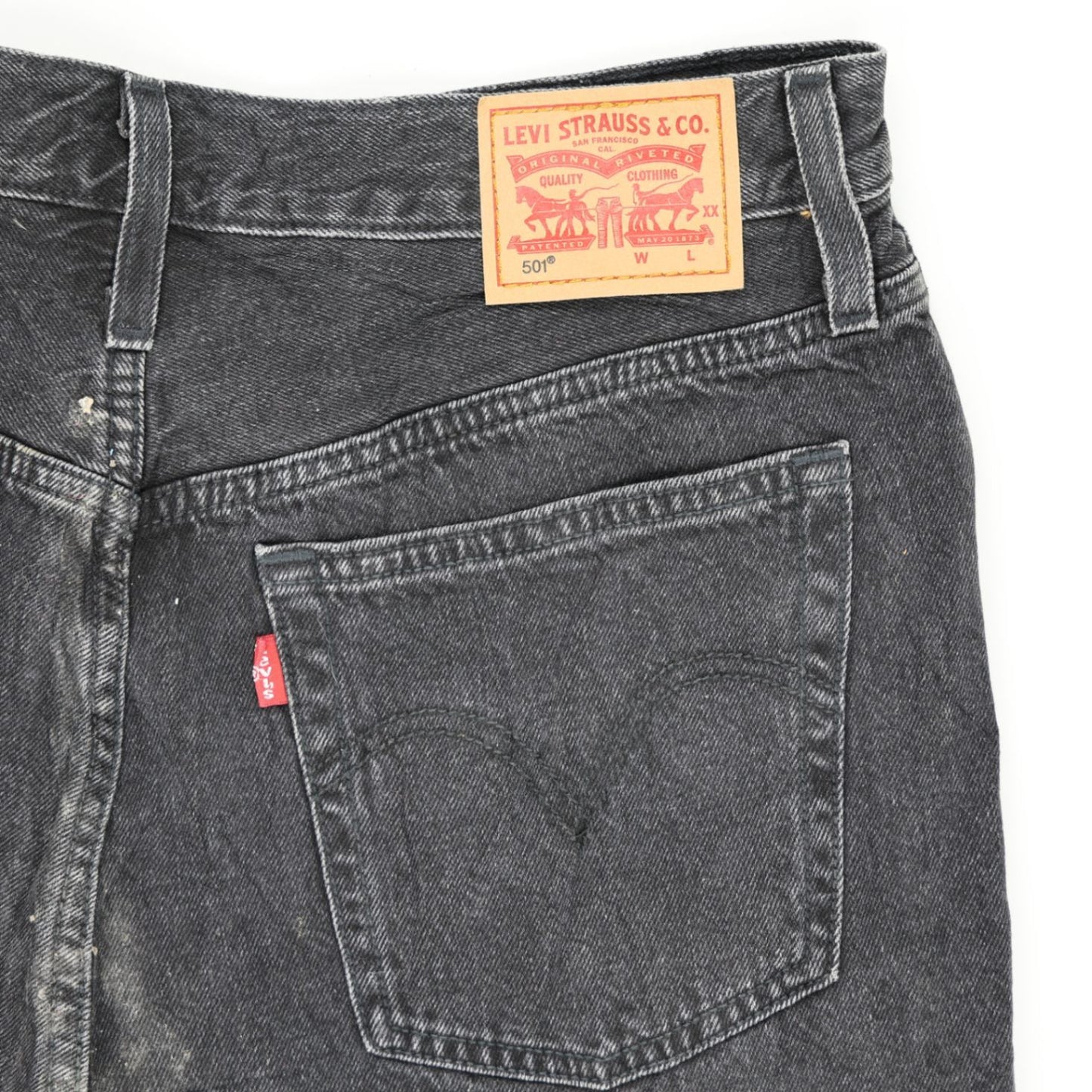 Levi's 501 Women's Black High Waisted Cut Off Shorts W31 Cotton Vintage