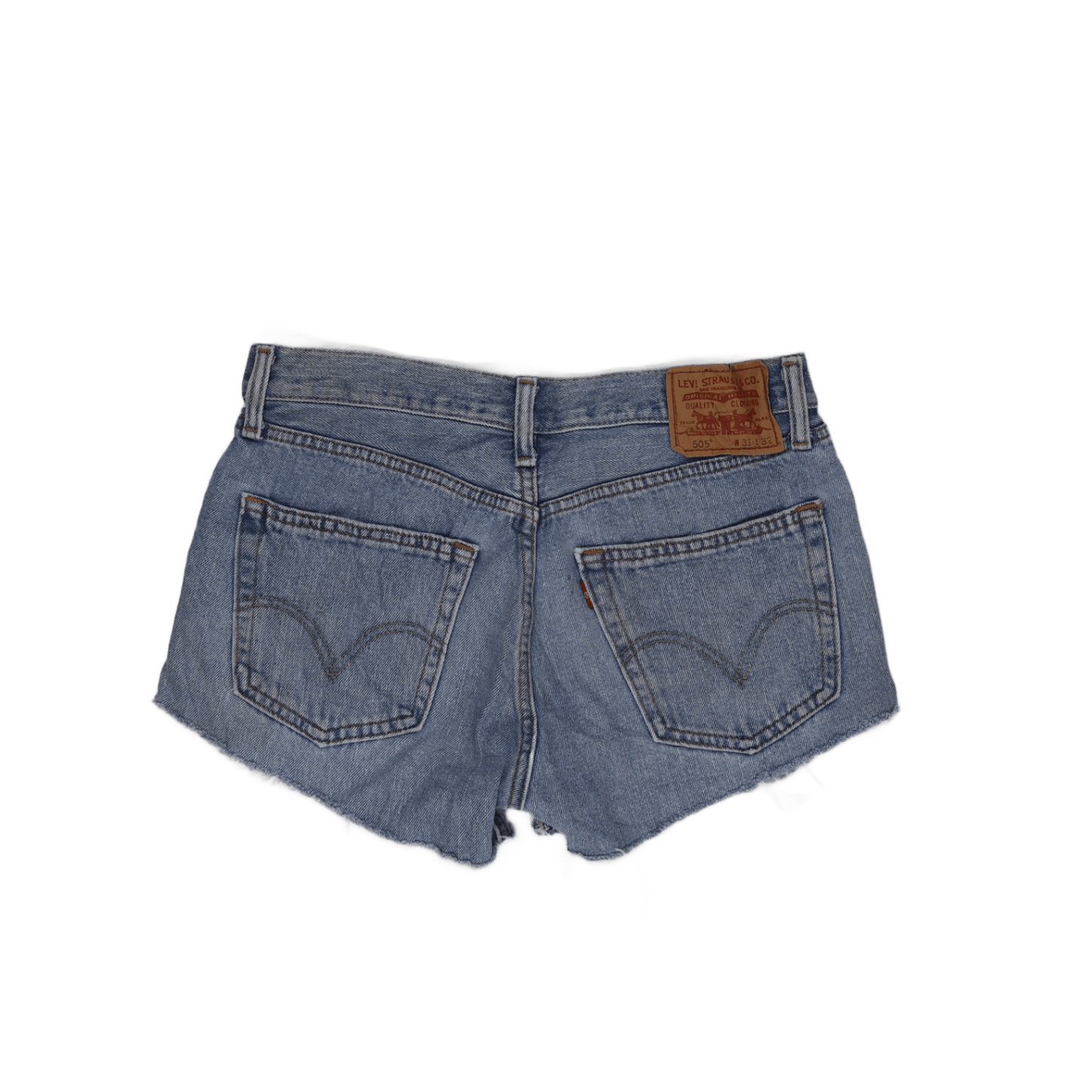 Levi's 505 Vintage Cut-Off Denim Shorts Blue W31 100% Cotton