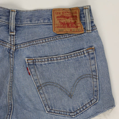Levi's 505 Vintage Cut-Off Denim Shorts Blue W31 100% Cotton