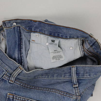 Levi's 505 Vintage Cut-Off Denim Shorts Blue W31 100% Cotton