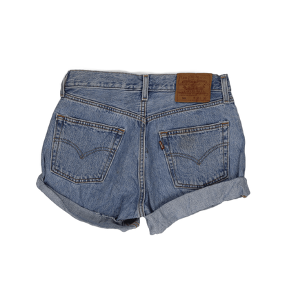 Levi's 501 Vintage High Waist Denim Shorts Light Blue W30 Cotton Denim