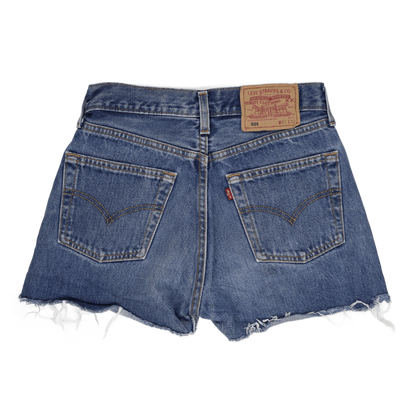 Levi's 501 Women's Vintage High Rise Denim Shorts Blue W27 L32 Cotton Denim