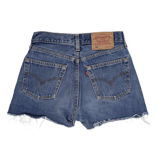 Levi's 501 Women's Vintage High Rise Denim Shorts Blue W27 L32 Cotton Denim