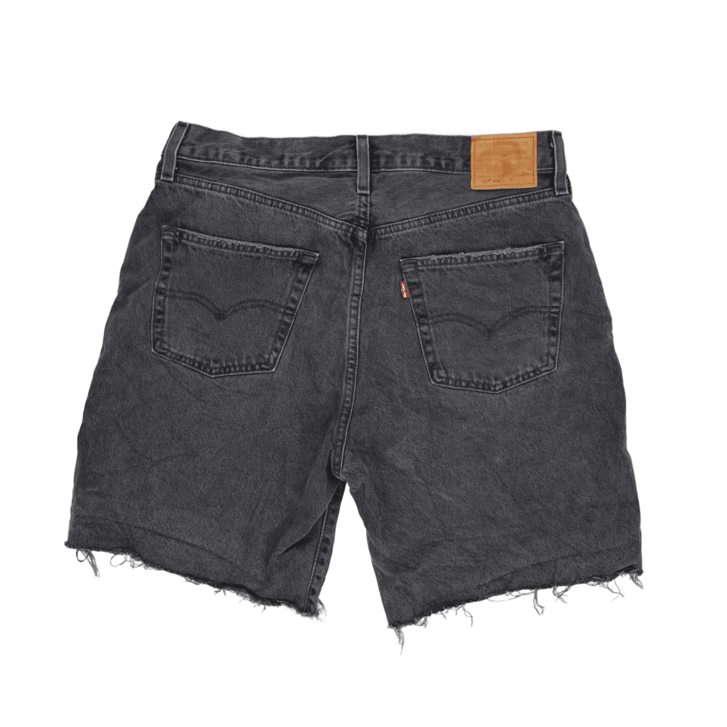 Levi's 501 Black Distressed Denim Shorts W30 100 Cotton Vintage Style
