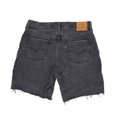 Levi's 501 Black Distressed Denim Shorts W30 100 Cotton Vintage Style