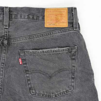Levi's 501 Black Distressed Denim Shorts W30 100 Cotton Vintage Style