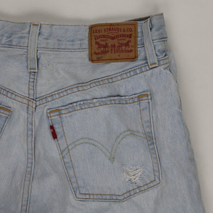 Levi's 501 Vintage Light Blue Denim Shorts Women's W30 100% Cotton 9 Inch Inseam
