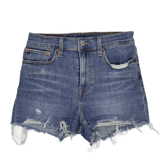 Levi's Women's Vintage Blue Denim Shorts Size 27 100% Cotton High-Rise Distressed