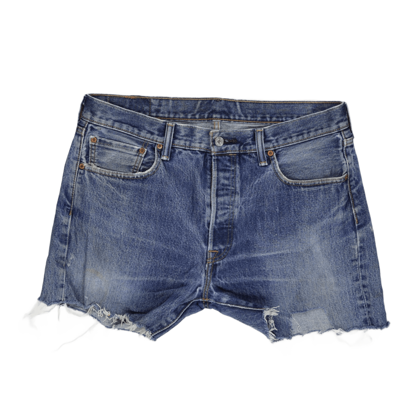 Levi's 501 Vintage Blue Denim Shorts W31 6 Inch Inseam Cotton Unisex