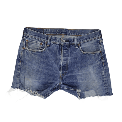 Levi's 501 Vintage Blue Denim Shorts W31 6 Inch Inseam Cotton Unisex