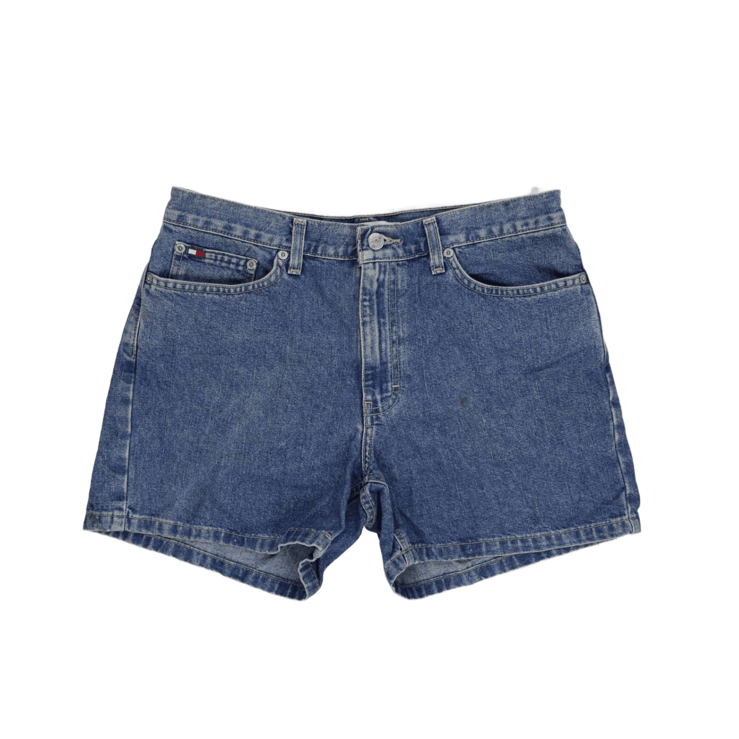 Tommy Hilfiger Vintage Blue Denim Shorts W32 7in Inseam Cotton