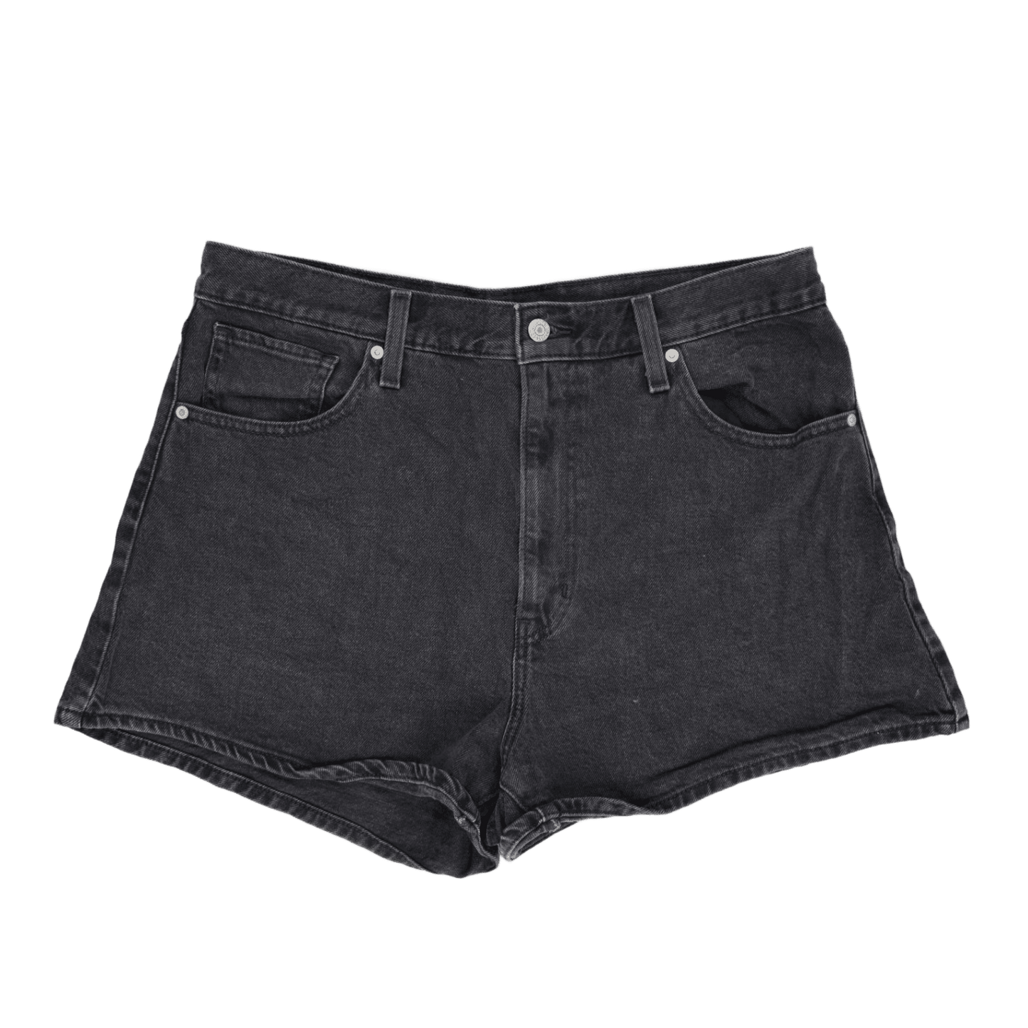 Levi's Black High Waist Denim Shorts W33 Vintage 100 Cotton
