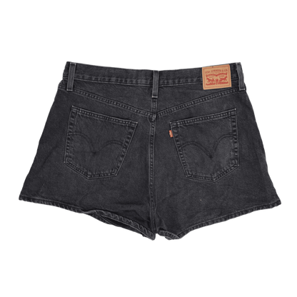 Levi's Black High Waist Denim Shorts W33 Vintage 100 Cotton
