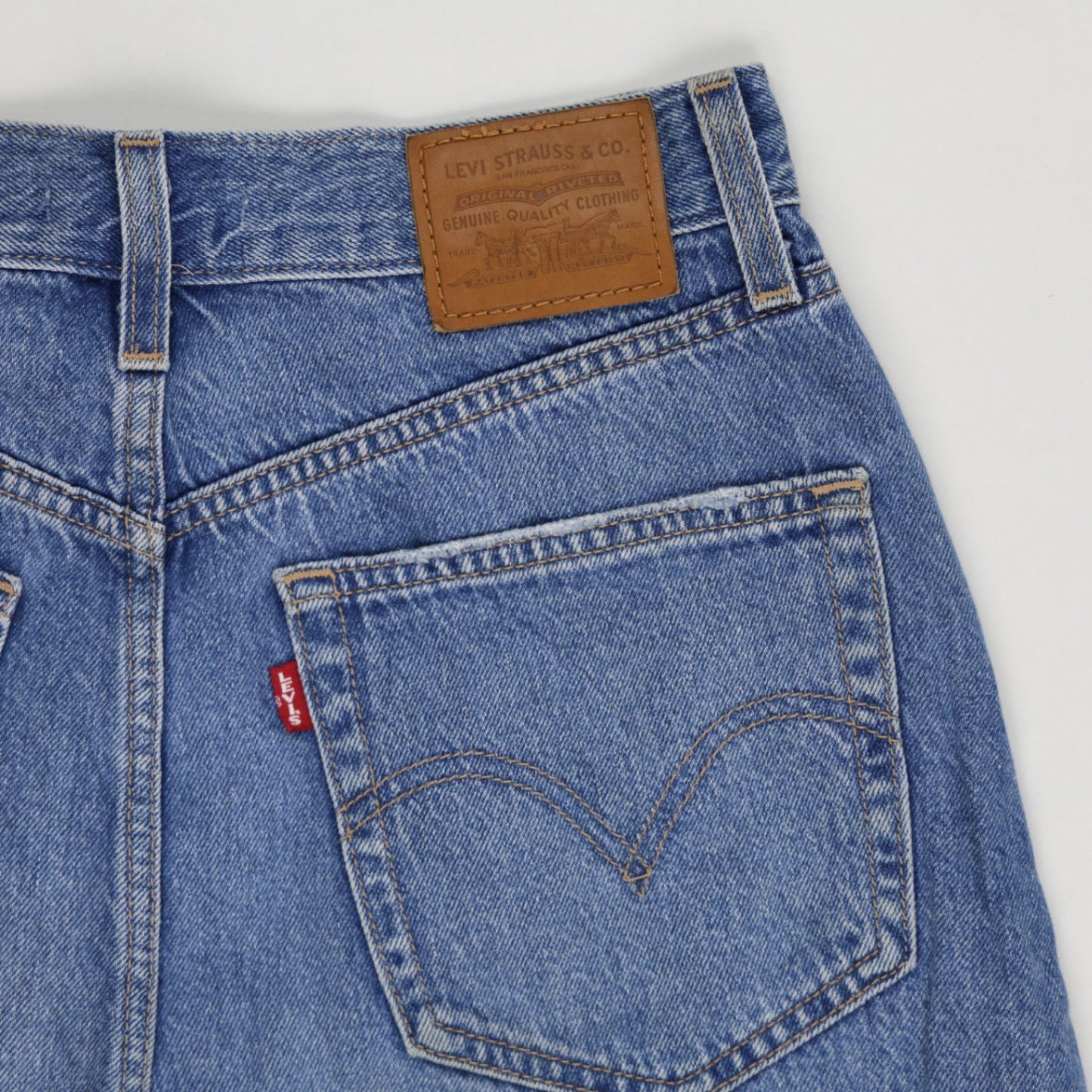 Levi's Vintage High Rise Denim Shorts Blue W28 Cotton