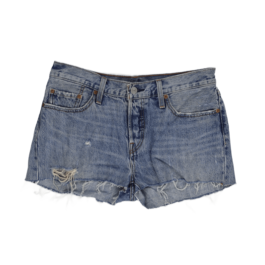 Levi's 501 CT Vintage Distressed Denim Cut Off Shorts Blue Size 28W 100 Percent Cotton