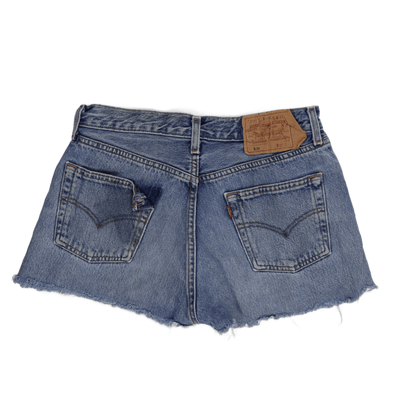 Levi's 501 Vintage Light Blue Distressed Denim Cut-Off Shorts W30 100% Cotton