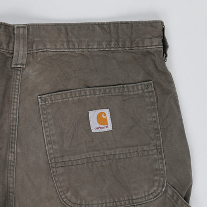 Carhartt Relaxed Fit Workwear Shorts Dark Grey Size 31 100 Percent Cotton