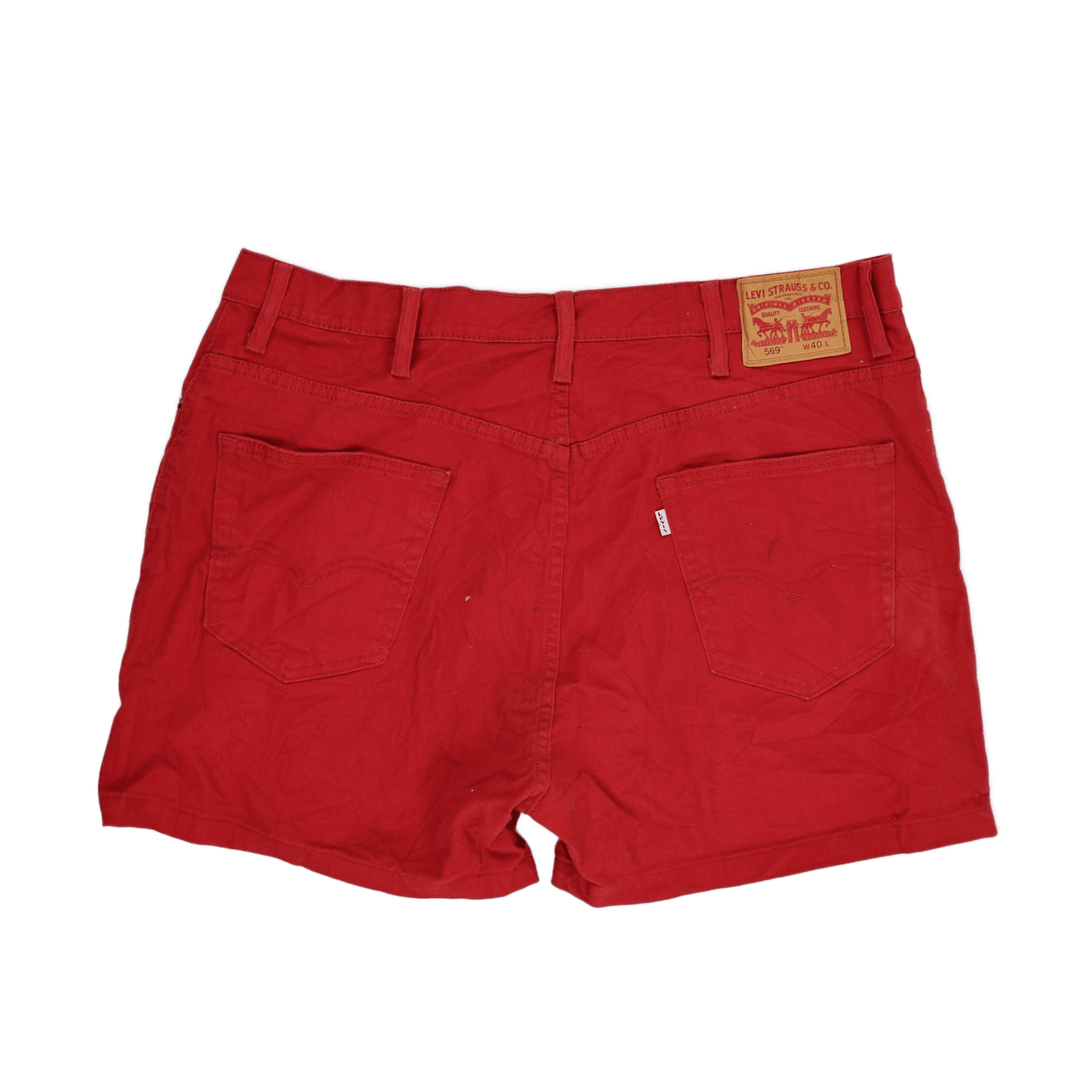 Levi's 569 Red Denim Shorts W40 100 Cotton Vintage