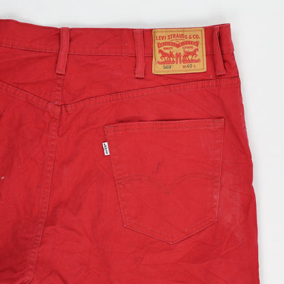 Levi's 569 Red Denim Shorts W40 100 Cotton Vintage
