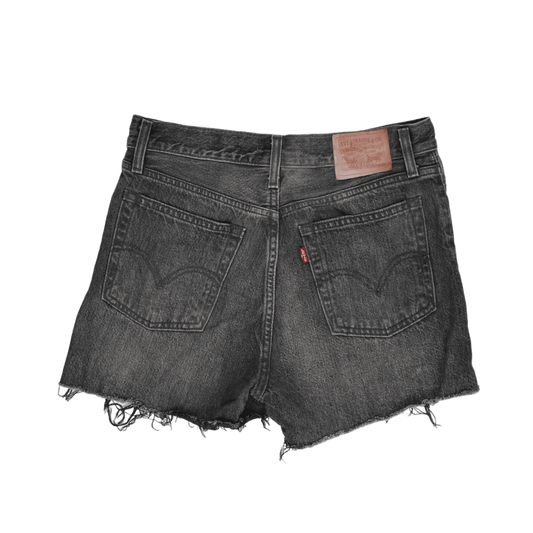 Levi's Womens Vintage Black High Waisted Cut Off Shorts Size 29 Cotton Denim