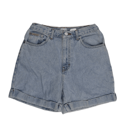 Calvin Klein Jeans Vintage High Waist Denim Shorts Light Blue 28in Waist 100 Cotton