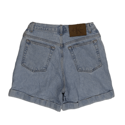 Calvin Klein Jeans Vintage High Waist Denim Shorts Light Blue 28in Waist 100 Cotton