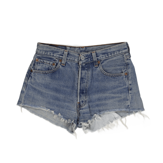 Levi's 501 High Waist Denim Shorts Vintage Blue W29 L32 Cotton Preloved