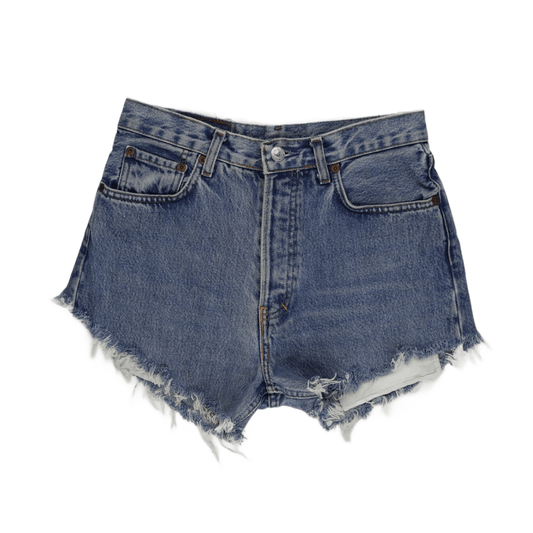 Levi's 501 High-Waisted Vintage Denim Shorts Blue W28 L32 Cotton