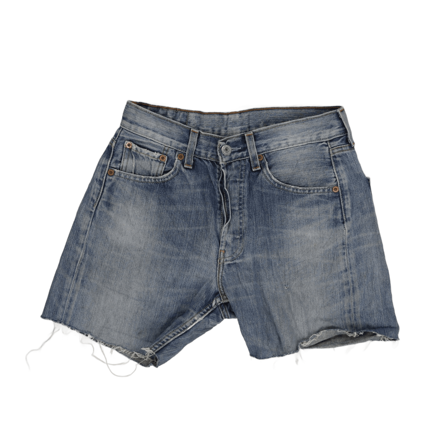 Levi's 501 Vintage High Waisted Blue Denim Cut Off Shorts W38 Cotton