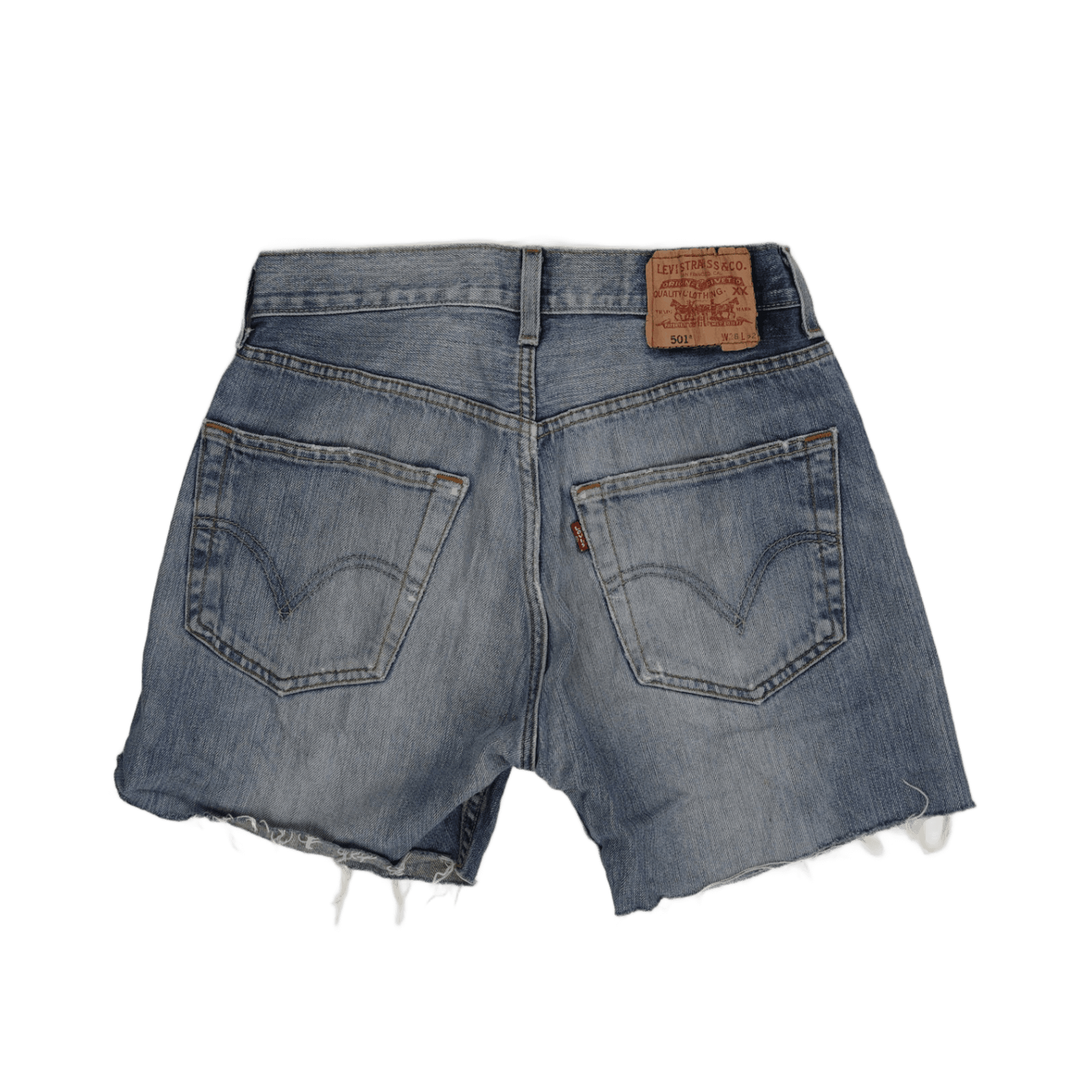 Levi's 501 Vintage High Waisted Blue Denim Cut Off Shorts W38 Cotton