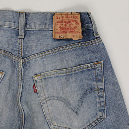 Levi's 501 Vintage High Waisted Blue Denim Cut Off Shorts W38 Cotton